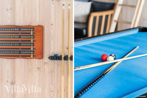 Luksushus 322 til 18 personer byder på et stort aktivitetsrum med bl.a. billard og dart