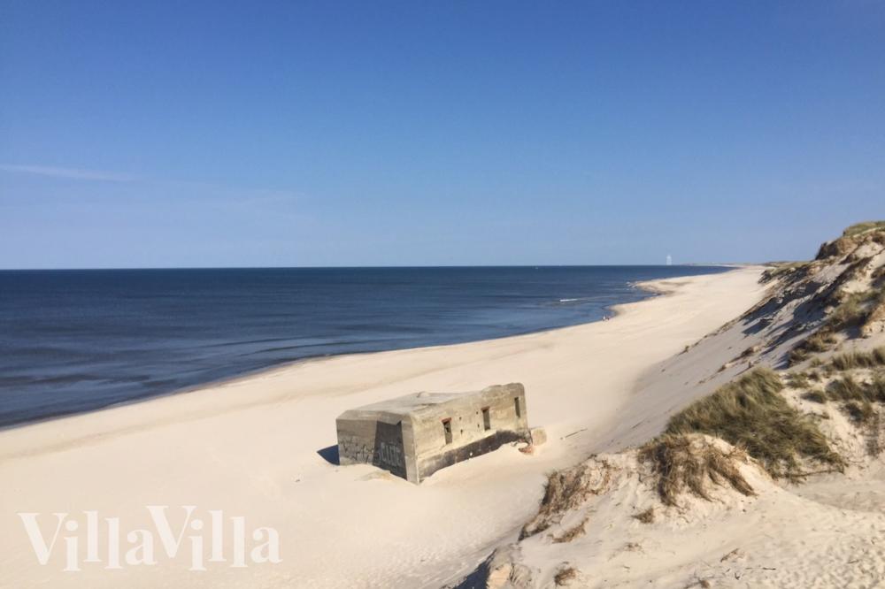 Den dejlige strand nær luksushus 947 ved Vestjylland.