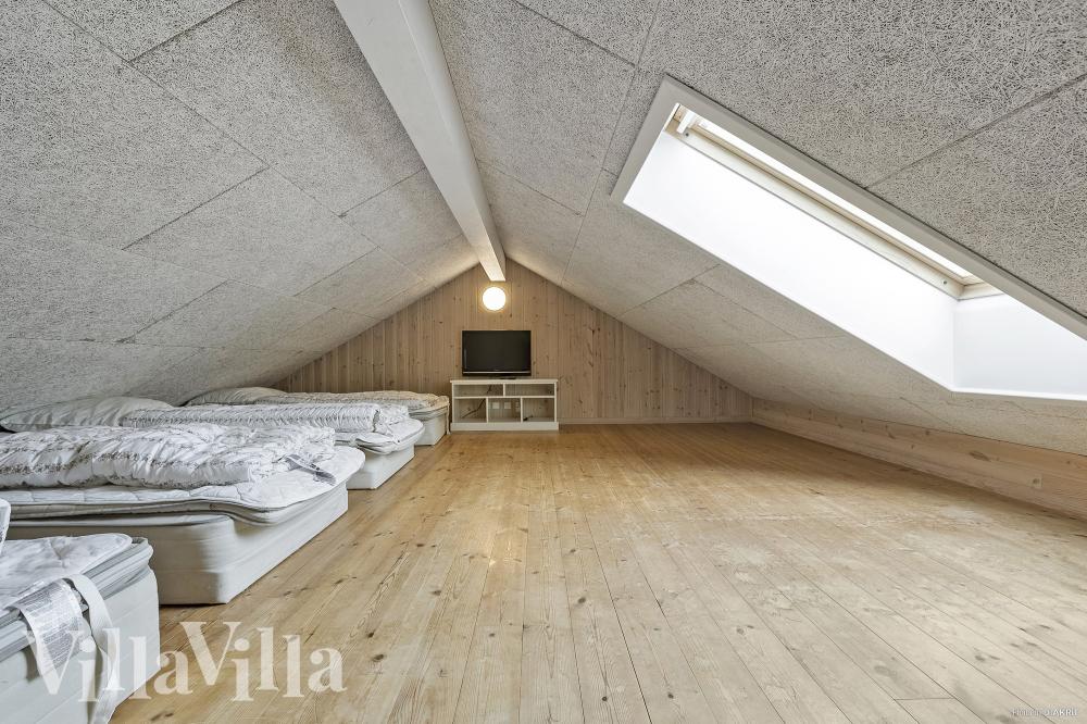 Nogle af de 16 sovepladser findes på hemsen i luksushus nr. 286