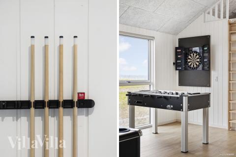 Dyst i sommerhusets aktivitetsrum, når I besøger luksushus nr. 916 i Fyn og øer.