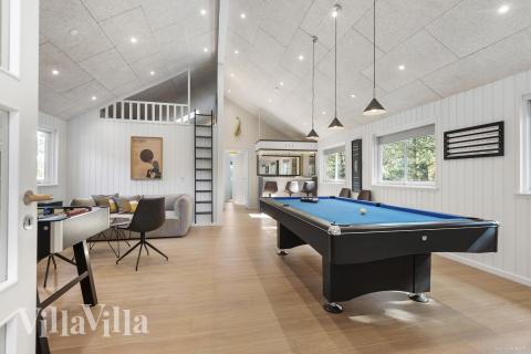 Ud over de mange timer, man kan bruge i husets pool-afdeling, så byder luksushus 273 også på billard/bordtennis og dart
