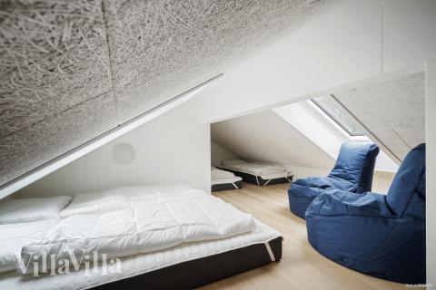 Nogle af de 18 sovepladser findes på hemsen i luksushus nr. 918