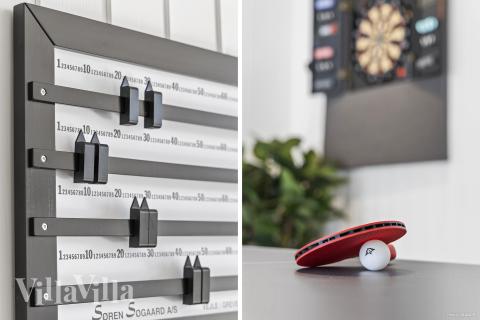 Luksushus 822 til 30 personer byder på et stort aktivitetsrum med bl.a. billard og dart