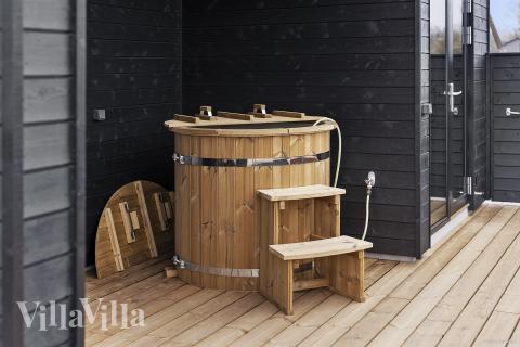 Stor terrasse ved luksushus nr. 919 i Fyn og øer.