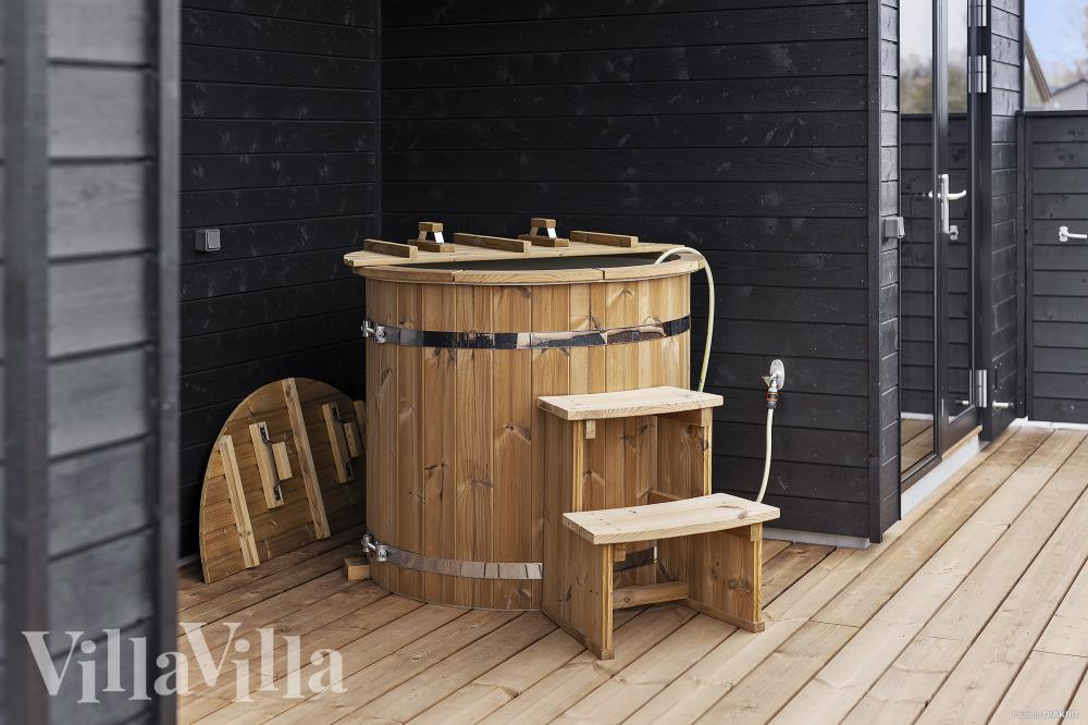 Stor terrasse ved luksushus nr. 919 i Fyn og øer.