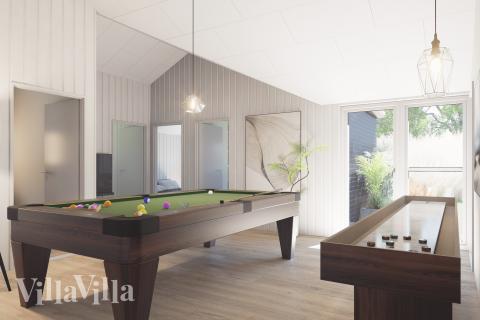 Ud over de mange timer, man kan bruge i husets pool-afdeling, så byder luksushus 958 også på billard/bordtennis og dart