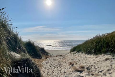 Den dejlige strand nær luksushus 557 ved Vestjylland.