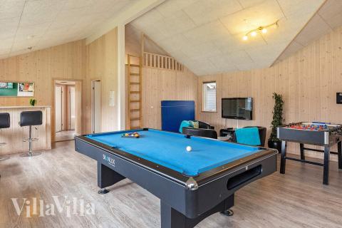 Ud over de mange timer, man kan bruge i husets pool-afdeling, så byder luksushus 295 også på billard/bordtennis og dart