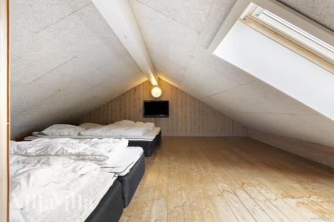 Nogle af de 18 sovepladser findes på hemsen i luksushus nr. 255