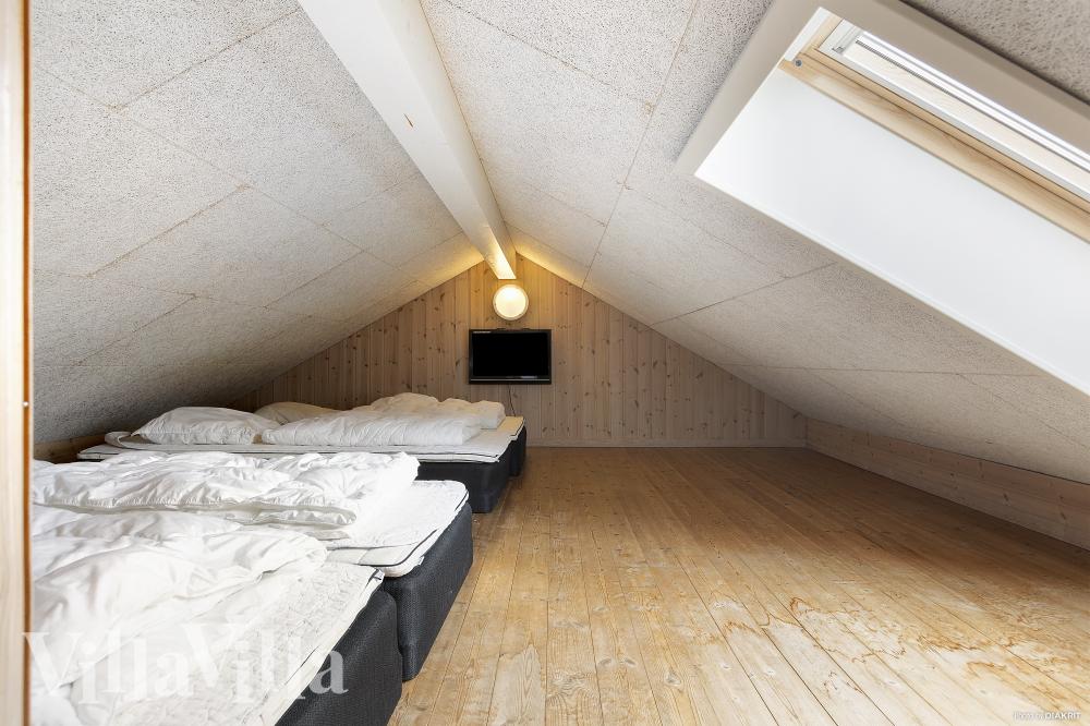 Nogle af de 18 sovepladser findes på hemsen i luksushus nr. 255