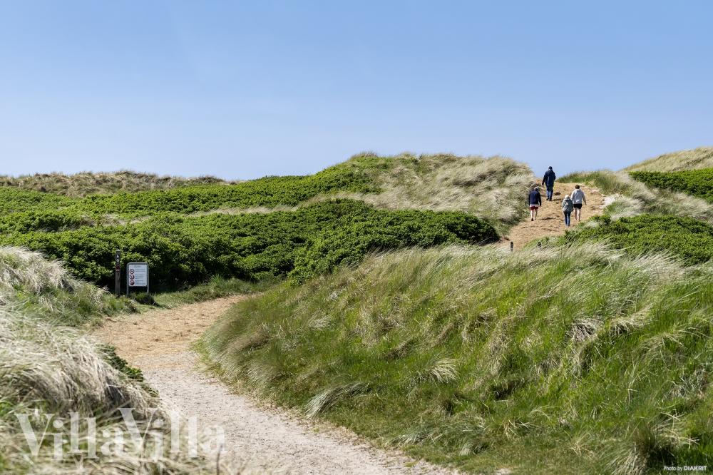 Den dejlige strand nær luksushus 675 ved Vestjylland.