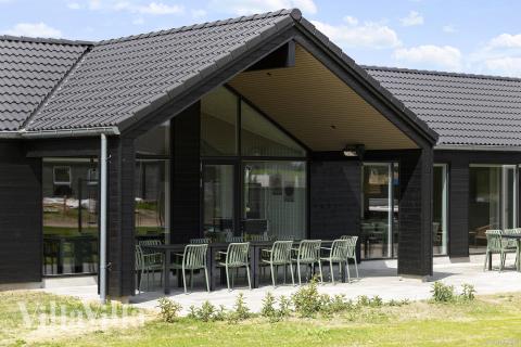 Stor terrasse ved luksushus nr. 932 i Fyn og øer.