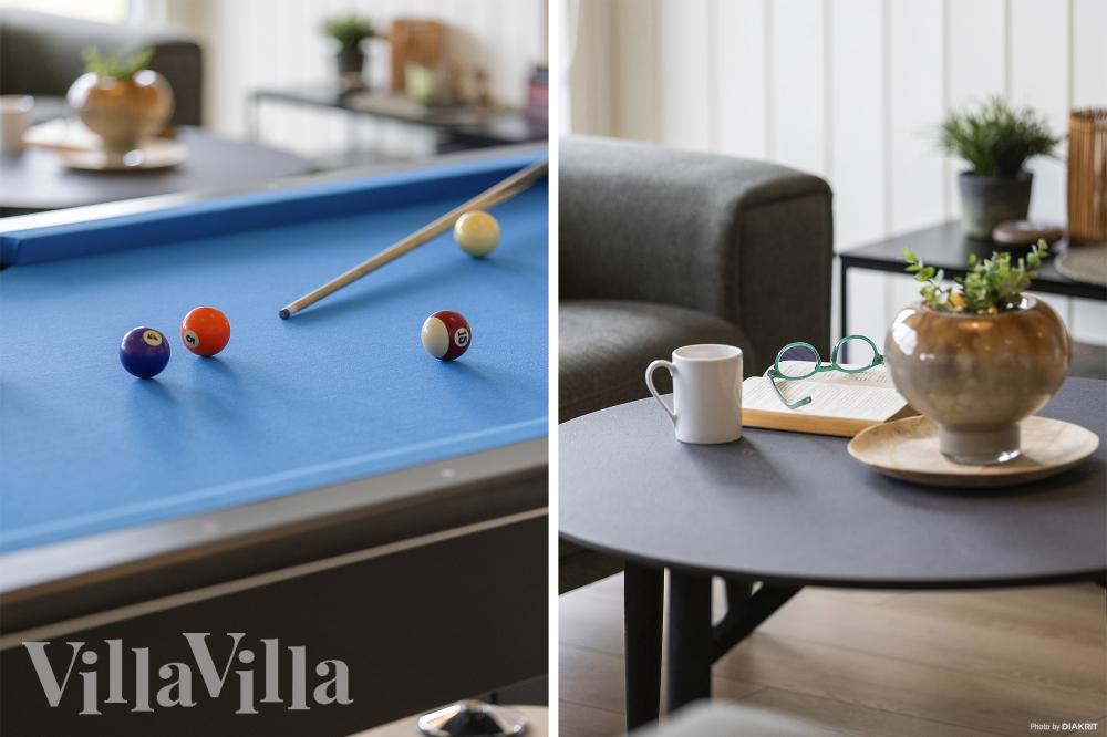Ud over de mange timer, man kan bruge i husets pool-afdeling, så byder luksushus 932 også på billard/bordtennis og dart