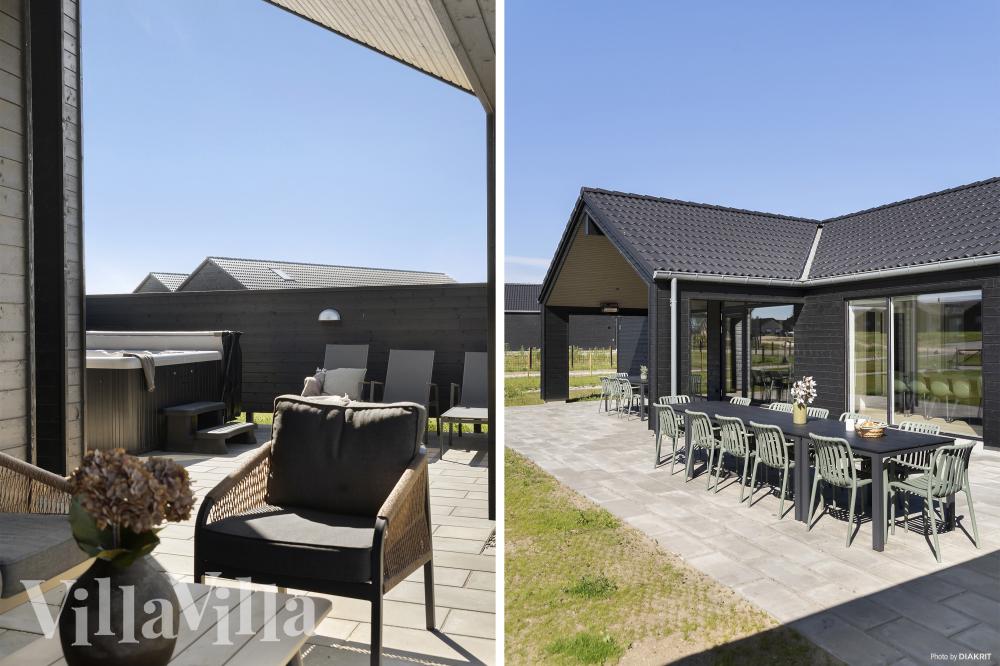 Nyd en grillaften på terrassen i luksushus nr. 932 i Fyn og øer