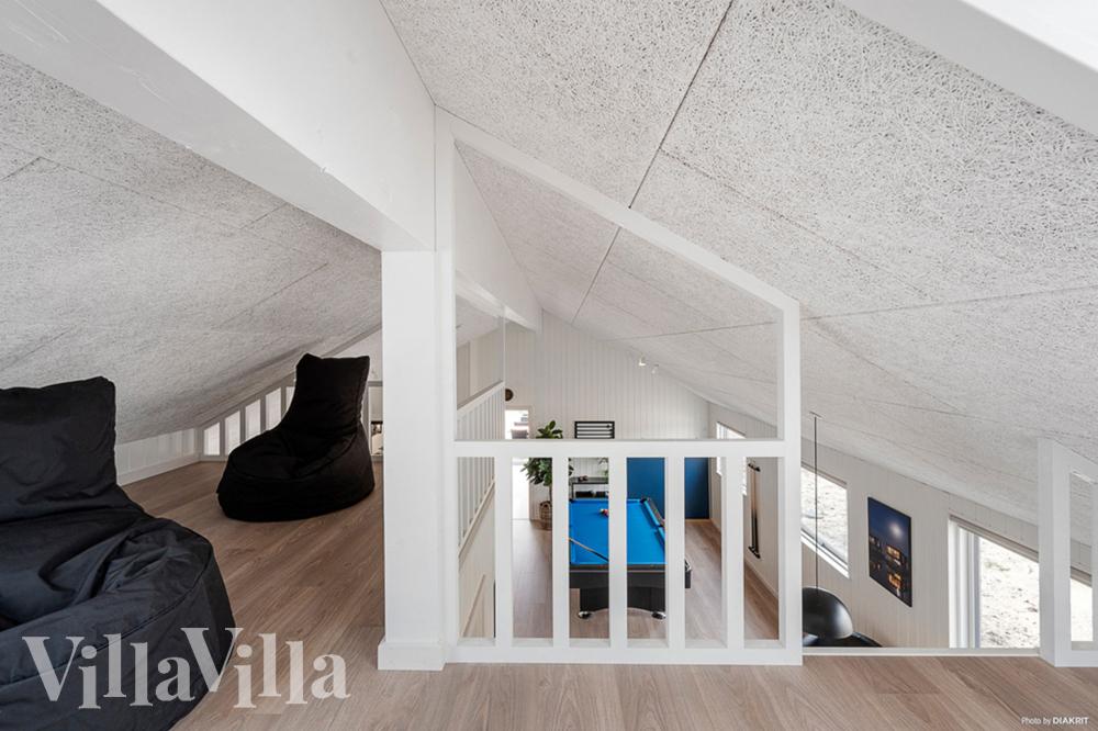 Nogle af de 18 sovepladser findes på hemsen i luksushus nr. 943