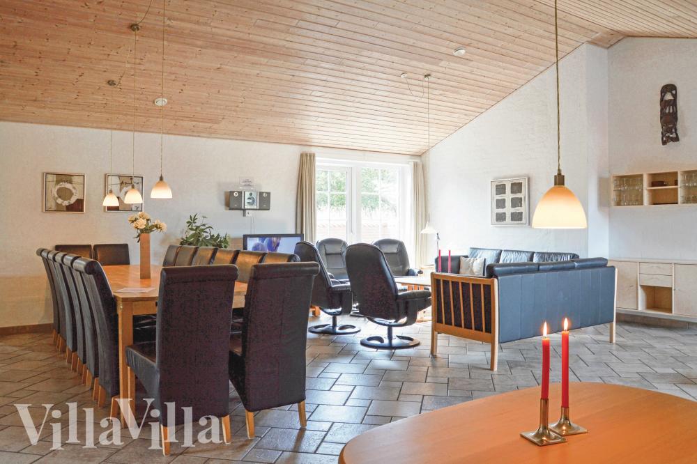 Sofahjørnet i luksushus 989 i Vestjylland.