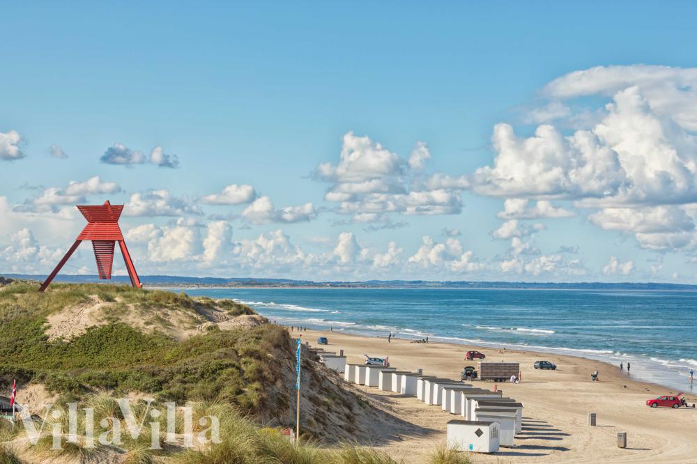 Den dejlige strand nær luksushus 990 ved Nordjylland.