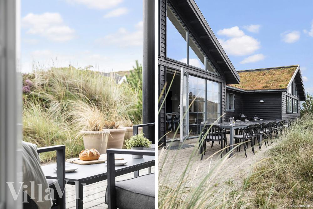 Stor terrasse ved luksushus nr. 383 i Vestjylland.