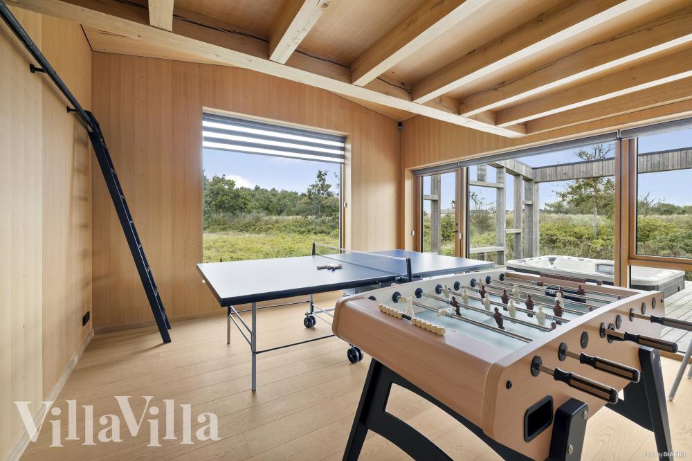 Ud over de mange timer, man kan bruge i husets pool-afdeling, så byder luksushus 1030 også på billard/bordtennis og dart
