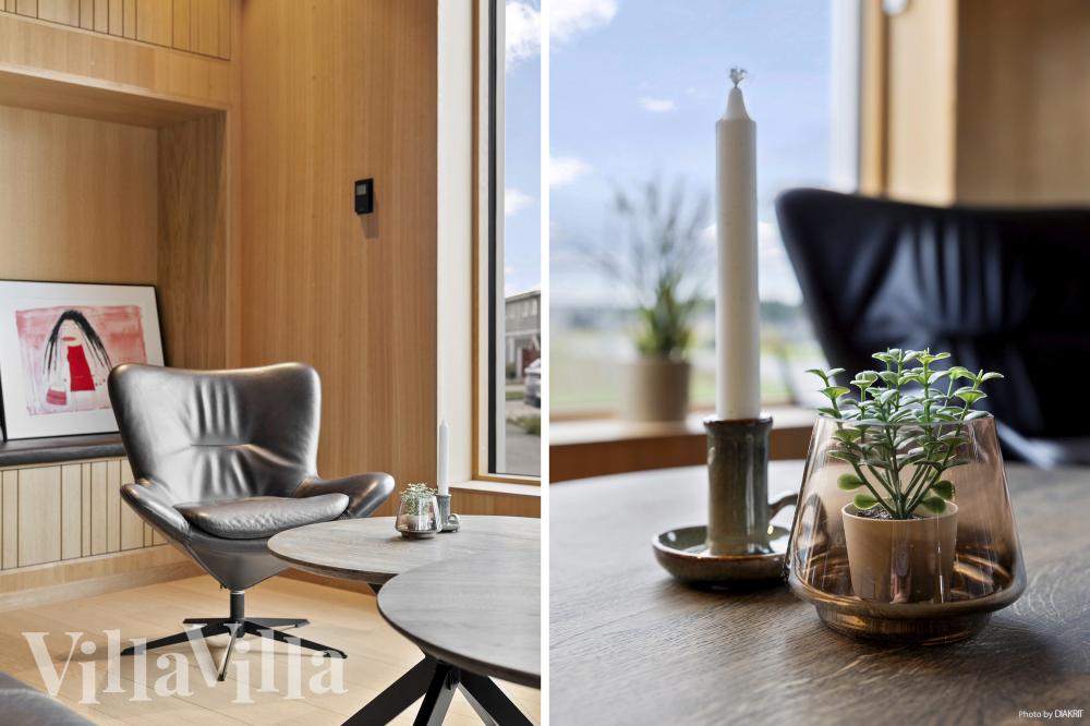 Der er mulighed for hygge i sommerhusets sofaarrangement, når I besøger luksushus nr. 1030
