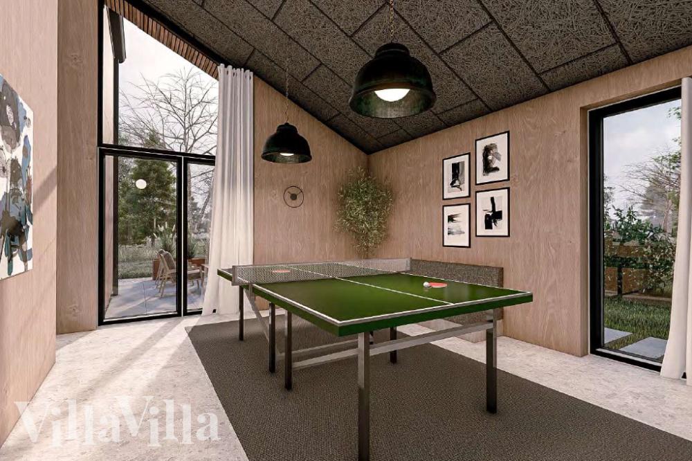 Ud over de mange timer, man kan bruge i husets pool-afdeling, så byder luksushus 1017 også på billard/bordtennis og dart
